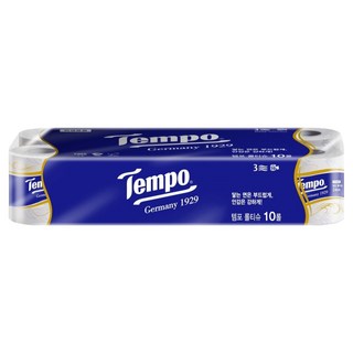 Tempo 得寶 天然紙漿3層高級捲筒衛生紙, 24m, 10捲, 1袋
