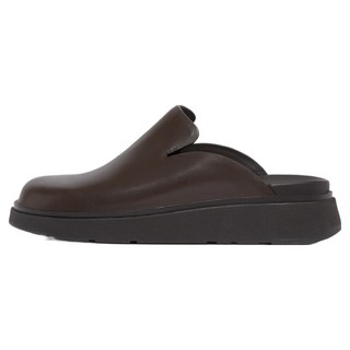 fitflop 女性 Gen FF 皮革穆勒鞋, 巧克力棕, 225