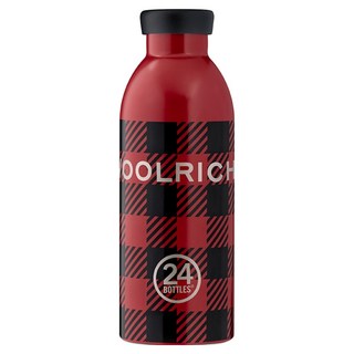 24BOTTLES 義大利不鏽鋼雙層保溫瓶 24C5G12, Woolrich 紅色 + 黑色, 500ml, 1個