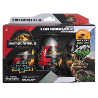 Toymonster 侏羅紀世界新開始史萊姆蛋 隨機出貨 GRAY T01534 3入, 1個, 混合顏色