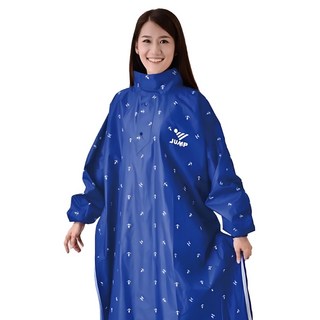 JUMP 將門 一件式 側穿 升級版 休閒風雨衣 JP-8778B, 海軍藍