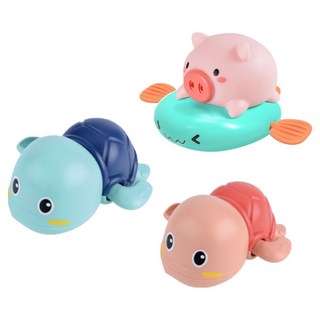 LET'S TOY 幼兒烏龜三劍客 + 泳圈小豬套組, 1套, 藍色, 紅色(烏龜)