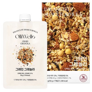 olliwello Balance Fit蛋白奶昔粉隨身包 烤燕麥脆片口味, 50g, 7包