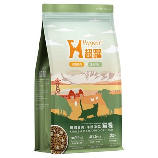 Hyperr 超躍 全齡貓用 主食MIX 田園雞肉佐羊肚乾飼料, 雞肉, 2kg, 1個