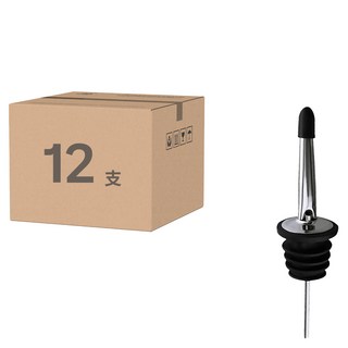 AHOYE 不鏽鋼酒嘴, 黑色, 12個