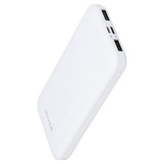 아이리버 2in1 휴대용 대용량 보조 배터리 10000mAh, 화이트, IPC-10