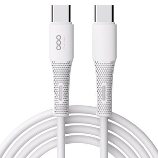 굿밸류 C타입-C타입 실키 60W PD 초고속충전 케이블, 화이트, 1개, 2m