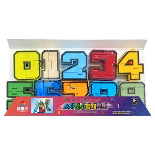 재미존 숫자 변신 합체 로봇, 혼합색상, 1개