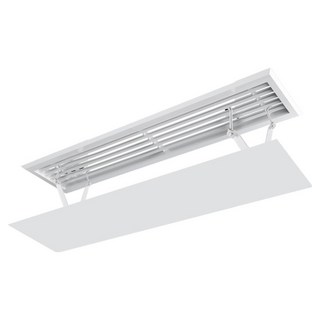 貼合式簡易安裝遮蔽板 冷氣擋風板 基本款 長方形 白色 30 x 60 cm, 1個, 單一商品