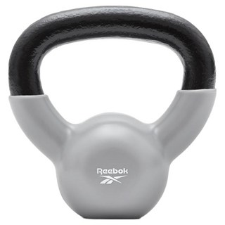 Reebok 銳步 Kettlebell 健身鑄鐵壺鈴, 1個, 2kg, 灰色