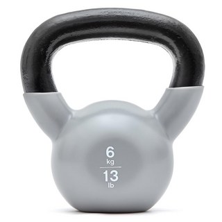 Reebok 銳步 Kettlebell 健身鑄鐵壺鈴, 1個, 6kg, 灰色