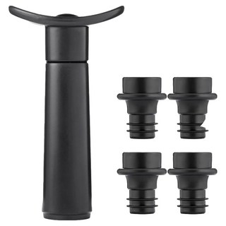 AHOYE 抽真空紅酒塞, 1個, 黑色