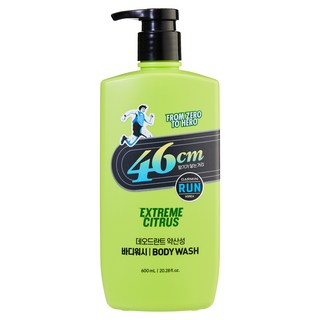 LG생활건강 46센티미터 체취솔루션 약산성 데오드란트 바디워시 익스트림 시트러스향, 600ml, 1개