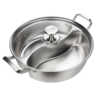 MASIONS 美心 維多利亞 Victoria 皇家316不鏽鋼鴛鴦火鍋鴛鴦鍋 33cm, 1個, 銀色