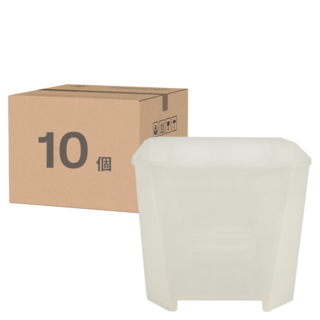 蔬菜工坊 多肉透氣四方矮盆, 10個, 透明色