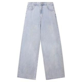 MIXXO 女款水洗寬版牛仔褲