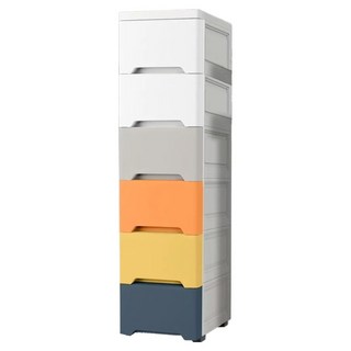 小麥購物 抽屜夾縫儲物收納櫃 密封款 L2906 6層, 多色