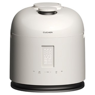 CUCHEN 酷晨 123 全不鏽鋼雙壓 IH 電子壓力鍋 10人份, 亮面白色, CRT-XPD1070IEGW
