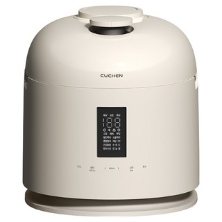 CUCHEN 酷晨 [10%節能補助家電] 123 全不鏽鋼雙重壓力IH電子壓力鍋 10人份, 亮面象牙白, CRT-XPD1080SEGI