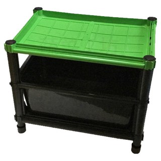 蔬菜工坊 單層芽菜箱 底盤 + 上蓋 + 網孔水箱 + 接桿 8個 + 單小腳 4個 + 單小蓋 4個, 1套