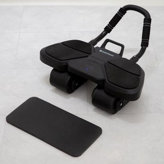 HARDYROAR 回彈平板式AB滑輪腹肌核心運動器材, 黑色, HR-ABW002