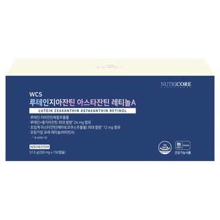 뉴트리코어 루테인지아잔틴 아스타잔틴 레티놀A, 30정, 5개