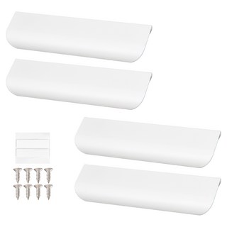 Cholmuldaejang Billsbro 黏貼式隱藏抽屜傢俱把手 140mm, 4個, 白色
