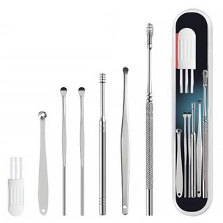 AHOYE 不鏽鋼挖耳棒, 7個裝, 1組