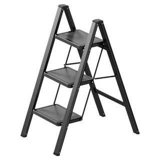 uniFun 樂汎生活 家用經典花架梯 3階 雅典黑, 1個