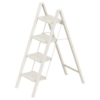 uniFun 樂汎生活 家用經典花架梯 4階 米白色, 1個