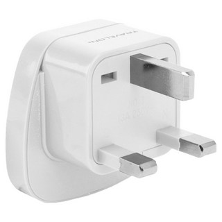 TRAVELON 英規旅行轉接頭 白色, 1個