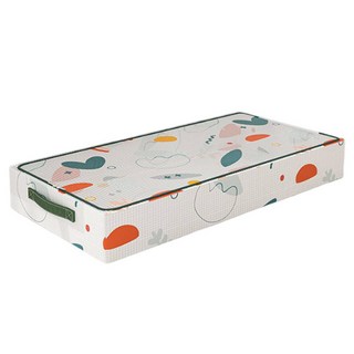 床下收納 防潮防塵棉被衣服外套收納箱 70 x 45 x 20cm, 幾何植物, 1個