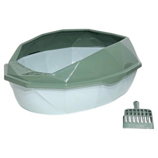 高精寵物 半封閉六角貓砂盆, 1個, 幸福綠