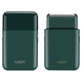 VGR 남성용 휴대용 충전식 미니 전기면도기, V-390, 그린