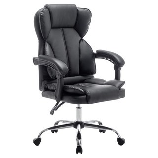 E-home Hrut赫魯特尊爵PU高背扶手電腦椅 BHS004A-blk, 黑色
