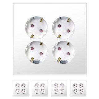 Boedam 嵌入式插座 4孔 雪白色, 5個