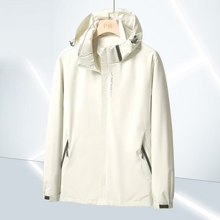 Raratina 女款 Chelsea 大尺碼戶外連帽拉鍊口袋防水風衣外套