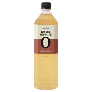 Mamkkut Woori Kkot研究所 隨心飲 零糖甜菊糖香草糖漿, 1個, 1L