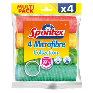 스폰텍스 COLLECTION 감성 컬러 다용도 초미세 행주 멀티팩 4종 세트, 1세트