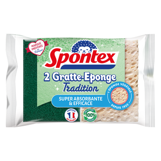 스폰텍스 TRADITION 전통 감성 스크럽 스펀지, 1개, 2개입
