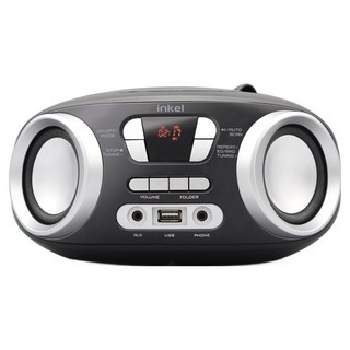 inkel 手提音響 FM 收音機 CD播放器, 黑銀色, IK-C515CD