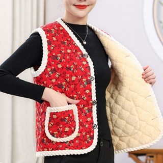 富貴姐姐 鋪棉 奶奶 媽媽 醃泡菜 防寒 毛絨 背心