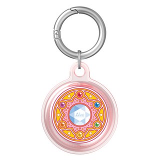 反骨創意 Airtag 彩繪全包式TPU保護套 珠寶盒, 1個, 透粉色