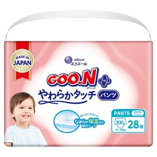 GOO.N 大王 日本境內版 SJ柔觸肌系列褲型尿布 13~28kg, 2XL, 28片