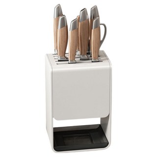 小麥購物 廚房多功能刀具置物架 檯面款 L1427, 1個, 白色