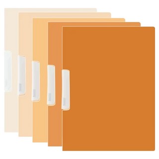 東亞PMS A4側邊夾文件夾, 橘色, 5個