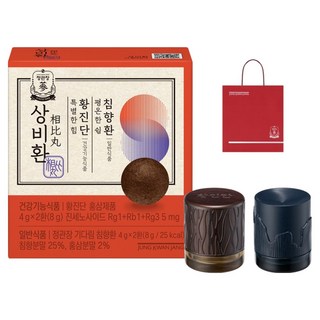 정관장 정품 상비환 황진단 4g 2p + 기다림 침향환 4g 2p 세트 + 쇼핑백, 1세트