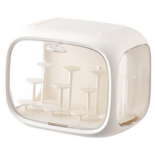 小麥購物 可疊加透明公仔展示盒 L1439 奶油白, 1個