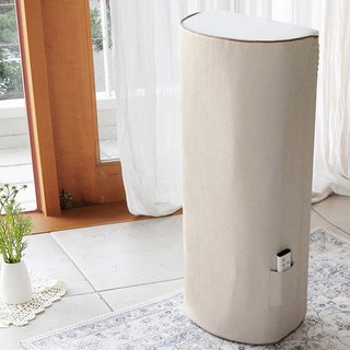 쁘리엘르 히스 삼중직 스판 창문형 에어컨커버 파세코형, 아이보리