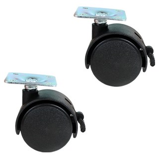 코텍스 캐스터 바퀴 브레이크형 블랙 2개입, 1세트